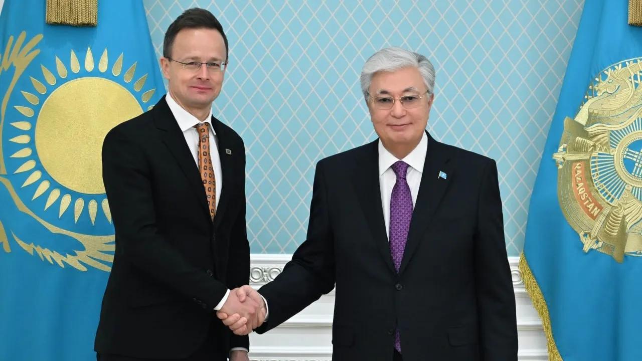 Kazakhstan's President Kassym-Jomart Tokayev met with Hungary's Foreign Minister.